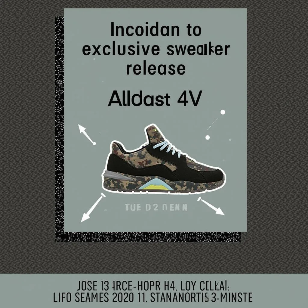 Anuncio de lanzamiento de nuevas zapatillas